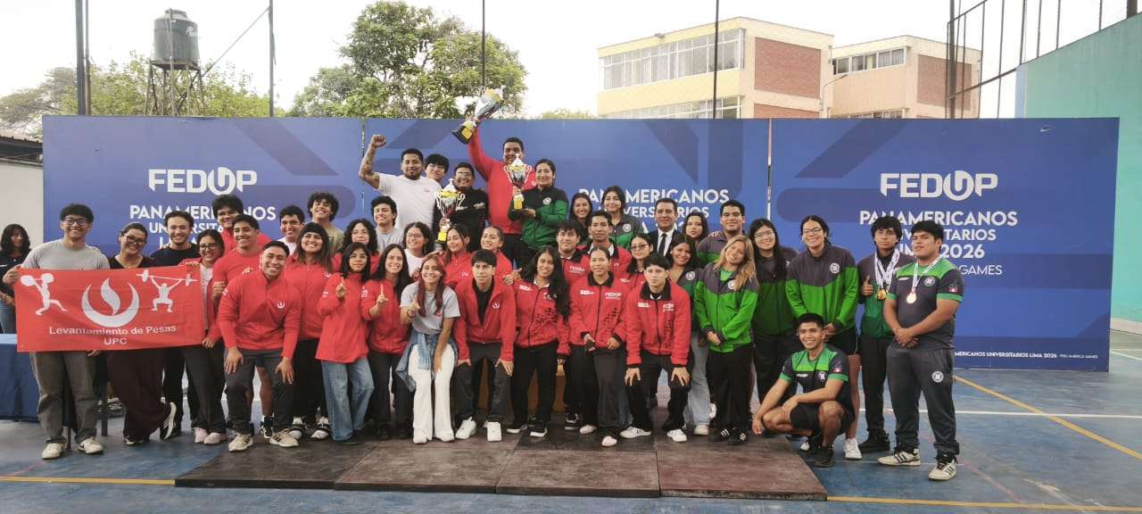 LEVANTAMIENTO DE PESAS: Top 3 del deporte univer itario
Nue tro repre entativo de PESAS URP obtuvo un meritorio Tercer Lugar en el reciente Campeonato Nacional Univer itario de Levantamiento de Pe a