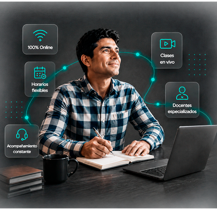EmpleabilidadFormación orientada al mercado laboral real con alta empleabilidad.Plan de e tudio  actualizado.IA integrada en la formación.Plataforma educativa moderna e intuitiva.Docente  con experien