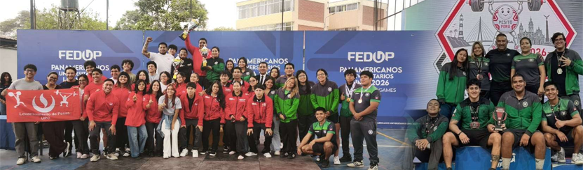LEVANTAMIENTO DE PESAS: Top 3 del deporte univer itarioNue tro repre entativo de PESAS URP obtuvo un meritorio Tercer Lugar en el reciente Campeonato Nacional Univer itario de Levantamiento de Pe a  A