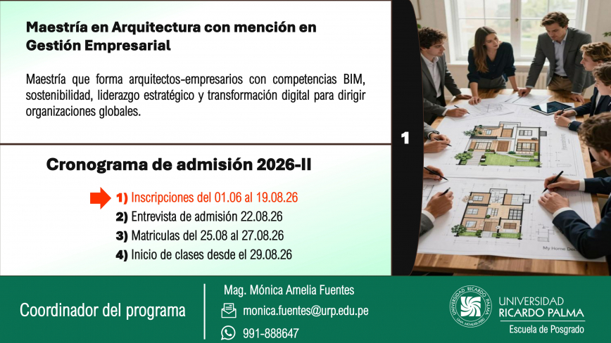 Mae tría enArquitectura con mención en Ge tión Empre arialPre entaciónComparte e ta página: