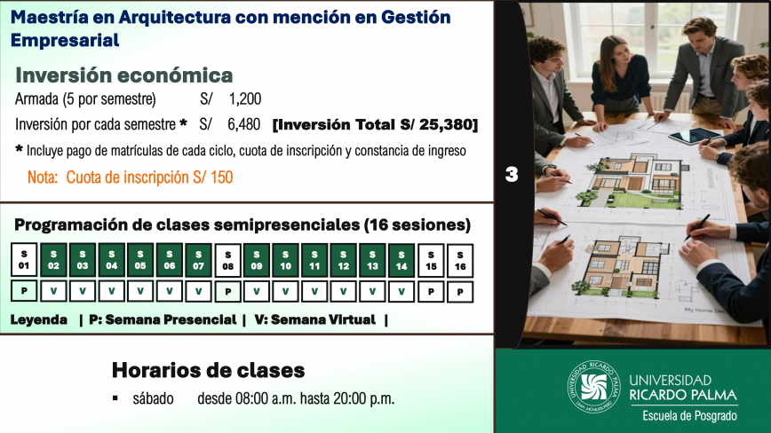 Mae tría enArquitectura con mención en Ge tión Empre arialIn cripción al proce o de admi ión 2026-IIA. Pa o a pa o para pagar el derecho de in cripción﻿Genere ha ta el día miércole  12 de ago to de 20