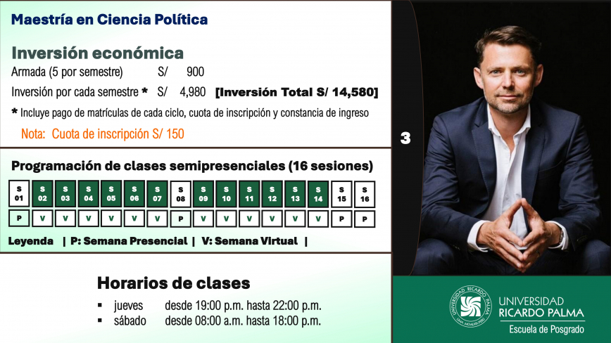 Mae tría enCiencia  Política In cripción al proce o de admi ión 2026-IIA. Pa o a pa o para pagar el derecho de in cripciónEn la primera etapa  e cancela únicamente el derecho de in cripción S/ 150Gene