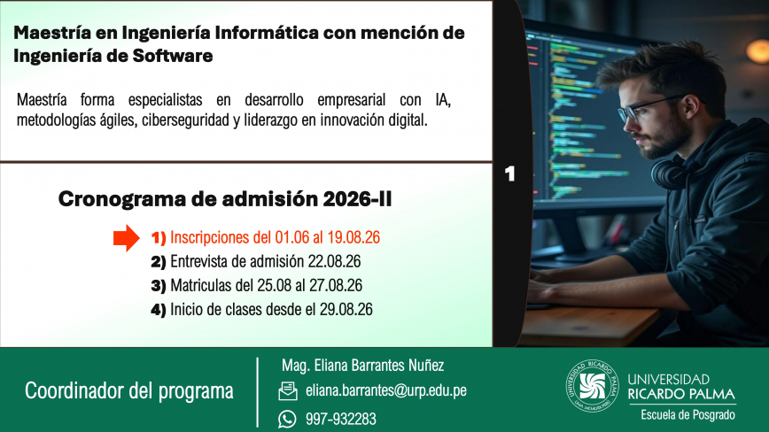 Mae tría enIngeniería Informática con mención en Ingeniería de SoftwarePre entaciónComparte e ta página: