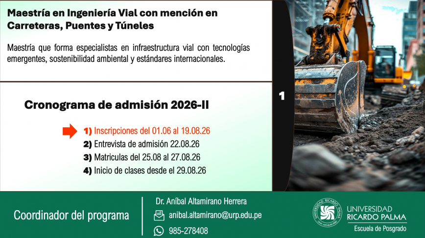 Mae tría enIngeniería Vial con Mención en Carretera , Puente  y Túnele Pre entación