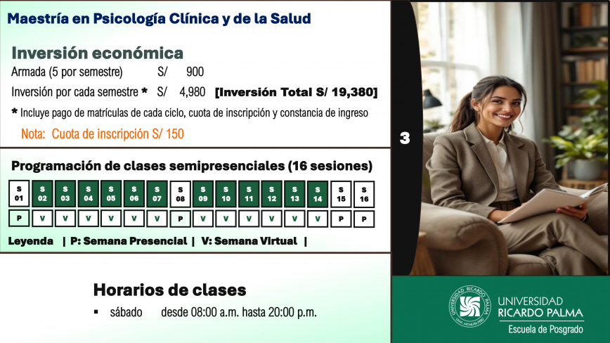 Mae tría enP icología Clínica y de la SaludIn cripción al proce o de admi ión 2026-IIA. Pa o a pa o para pagar el derecho de in cripciónGenere ha ta el día miércole  12 de ago to de 2026 el documento