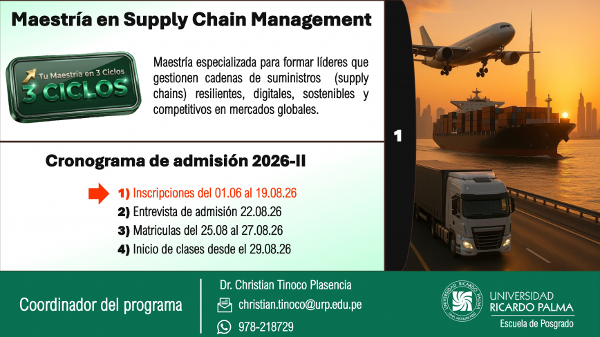 Mae tría enSupply Chain ManagementPre entación