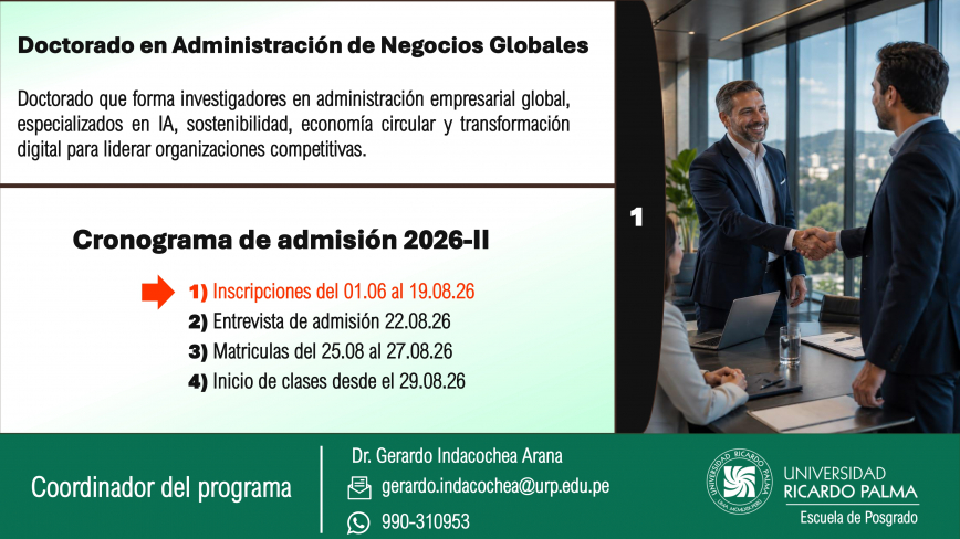 Doctorado enAdmini tración de Negocio  Globale Pre entación