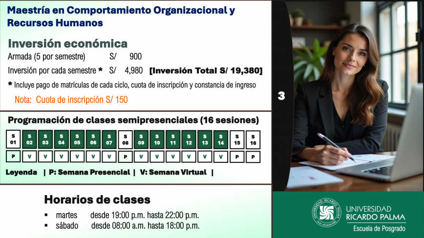 Mae tría enComportamiento Organizacional y Recur o  Humano In cripción al proce o de admi ión 2026-IIA. Pa o a pa o para pagar el derecho de in cripciónGenere ha ta el día miércole  12 de ago to de 20
