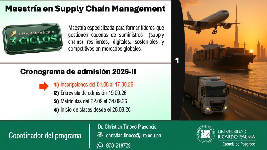 Mae tría enSupply Chain ManagementPre entación