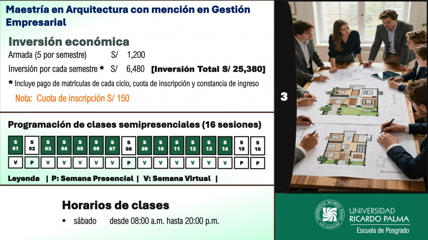 Mae tría enArquitectura con mención en Ge tión Empre arialIn cripción al proce o de admi ión 2026-IIA. Pa o a pa o para pagar el derecho de in cripción﻿Genere ha ta el día miércole  12 de ago to de 20