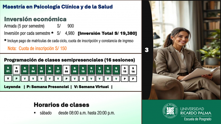 Mae tría enP icología Clínica y de la SaludIn cripción al proce o de admi ión 2026-IIA. Pa o a pa o para pagar el derecho de in cripciónGenere ha ta el día miércole  12 de ago to de 2026 el documento