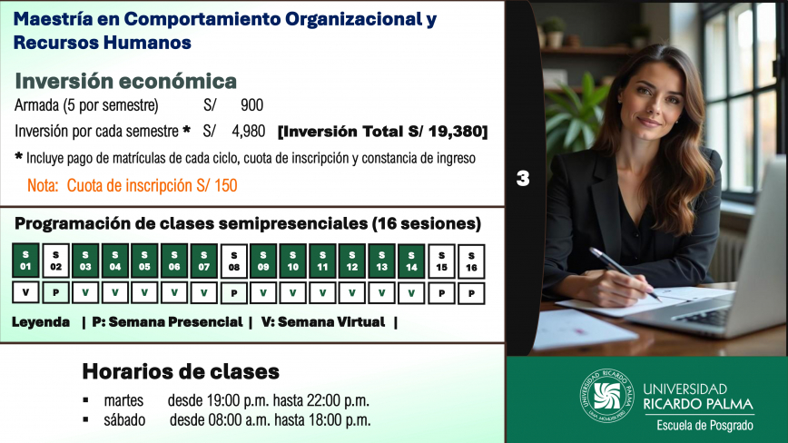 Mae tría enComportamiento Organizacional y Recur o  Humano In cripción al proce o de admi ión 2026-IIA. Pa o a pa o para pagar el derecho de in cripciónGenere ha ta el día miércole  12 de ago to de 20