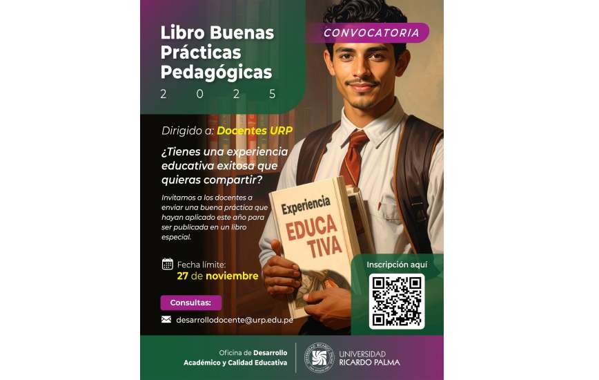 URP invita a docentes a presentar sus Buenas Prácticas Pedagógicas para la edición 2025