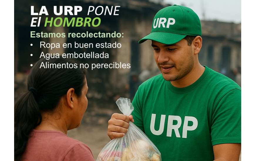URP impulsa colecta “URP PONE EL HOMBRO” en apoyo a familias damnificadas por incendio en Pamplona Alta