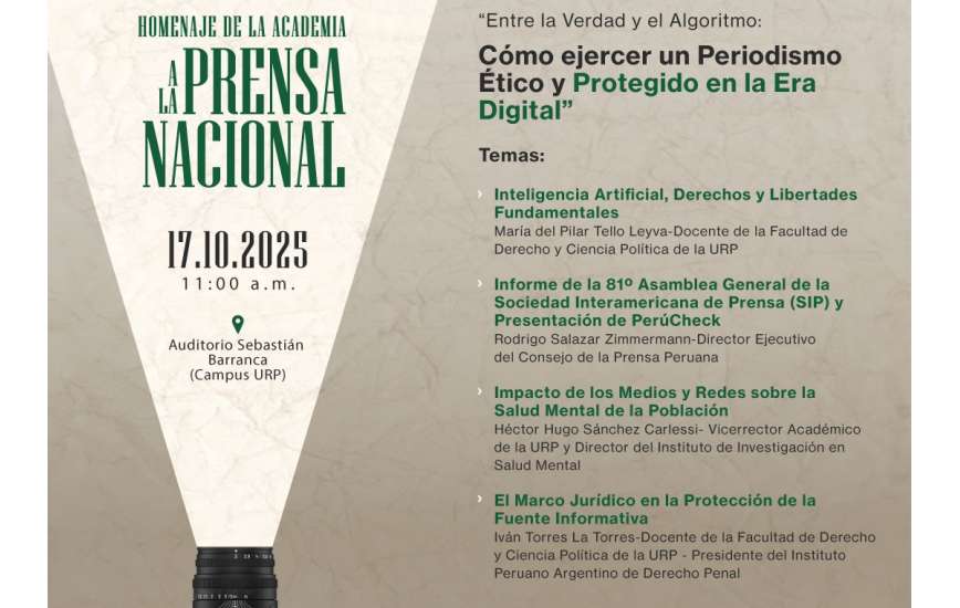 La verdad frente al algoritmo: la URP rinde homenaje a la Prensa Nacional