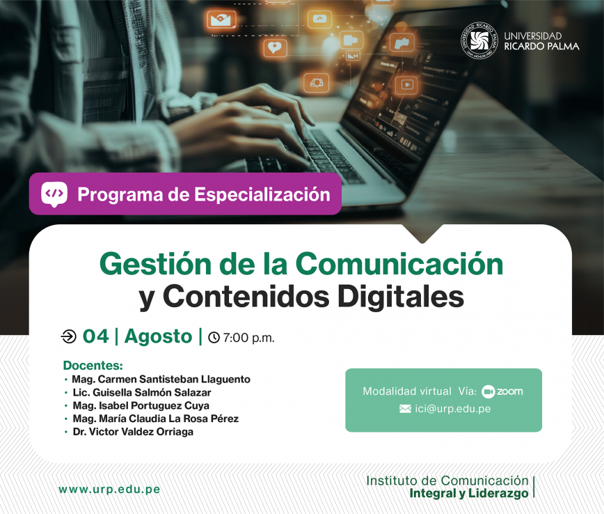 Ge tión de la Comunicación y Contenido  Digitale Má  información aquí